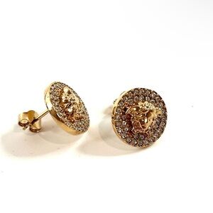 Versace La Medusa Crystal Earrings NEW